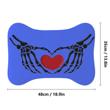 Load image into Gallery viewer, Ti Amo I love you - Exclusive Brand - Neon Blue - Skeleton Hands with Heart  - Big Paws Pet Rug
