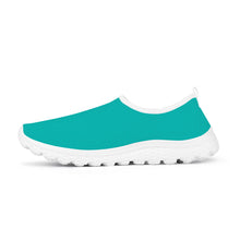 Load image into Gallery viewer, Ti Amo I love you - Exclusive Brand - Tiffany Blue - Double White Heart - Women&#39;s Mesh Running Shoes - White Soles
