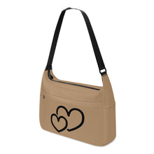 Load image into Gallery viewer, Ti Amo I love you - Exclusive Brand  - Teak - Double Black Heart - Journey Computer Shoulder Bag
