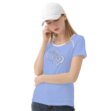 Load image into Gallery viewer, TI Amo I love you - Exclusive Brand - Perano - Double White Heart - Women&#39;s T shirt
