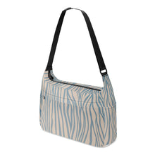 Load image into Gallery viewer, Ti Amo I love you - Exclusive Brand  - Bone with Bali Hai Stripes - Journey Computer Shoulder Bag
