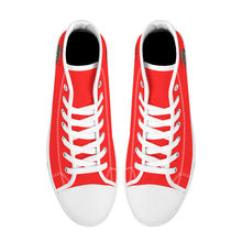 Load image into Gallery viewer, Ti Amo I love you - Exclusive Brand - Red - Mama Skeleton - CREEP IT REAL - High-Top Canvas Shoes - White Soles
