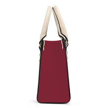 Load image into Gallery viewer, Ti Amo I love you - Exclusive Brand - Merlot - Luxury Womens PU Tote Bag - Cream Straps
