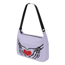 Load image into Gallery viewer, Ti Amo I love you - Exclusive Brand - Very Light Purple - Skeleton Heart Hands  -  Journey Computer Shoulder Bag
