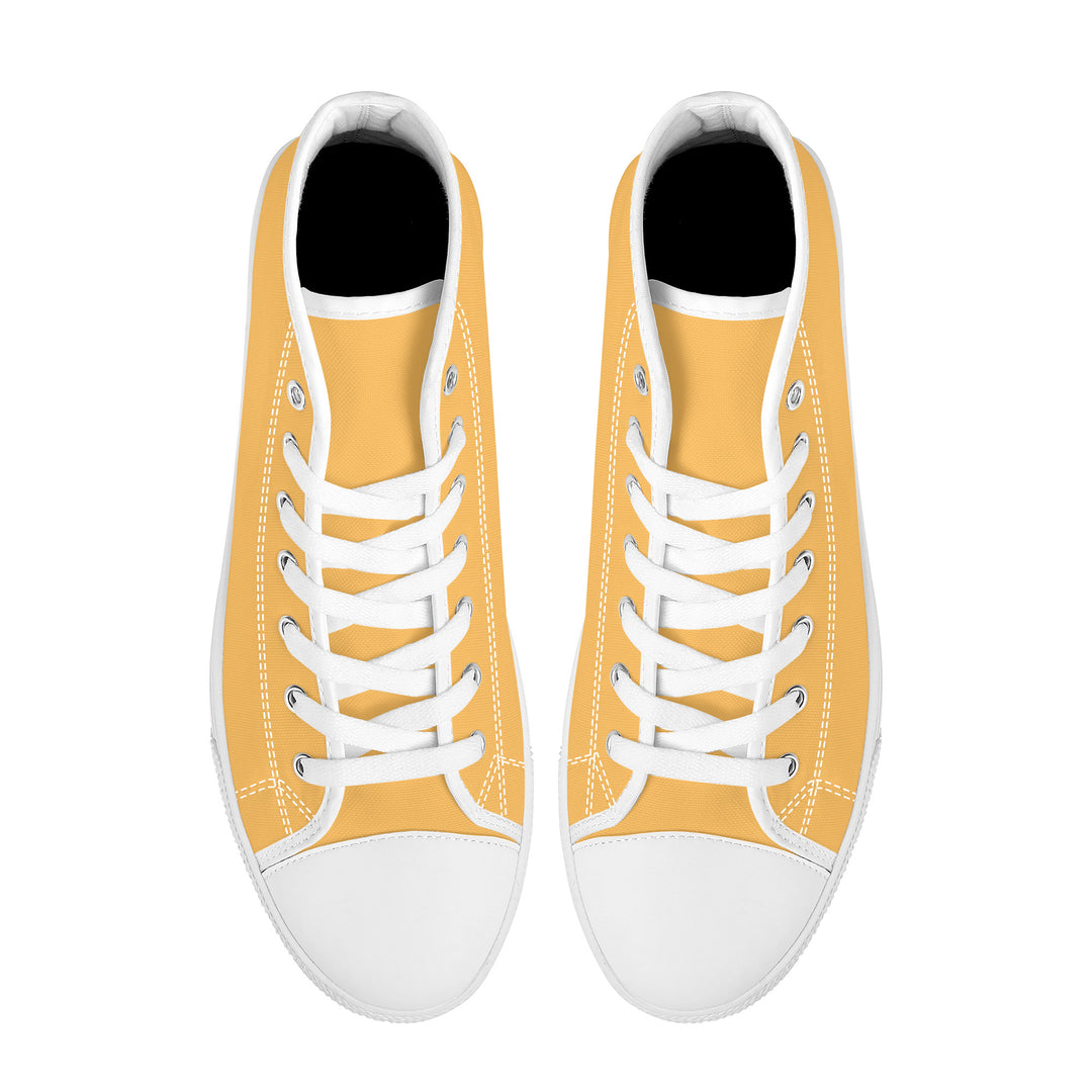 Ti Amo I love you - Exclusive Brand - Light Orange - High-Top Canvas Shoes - White Soles