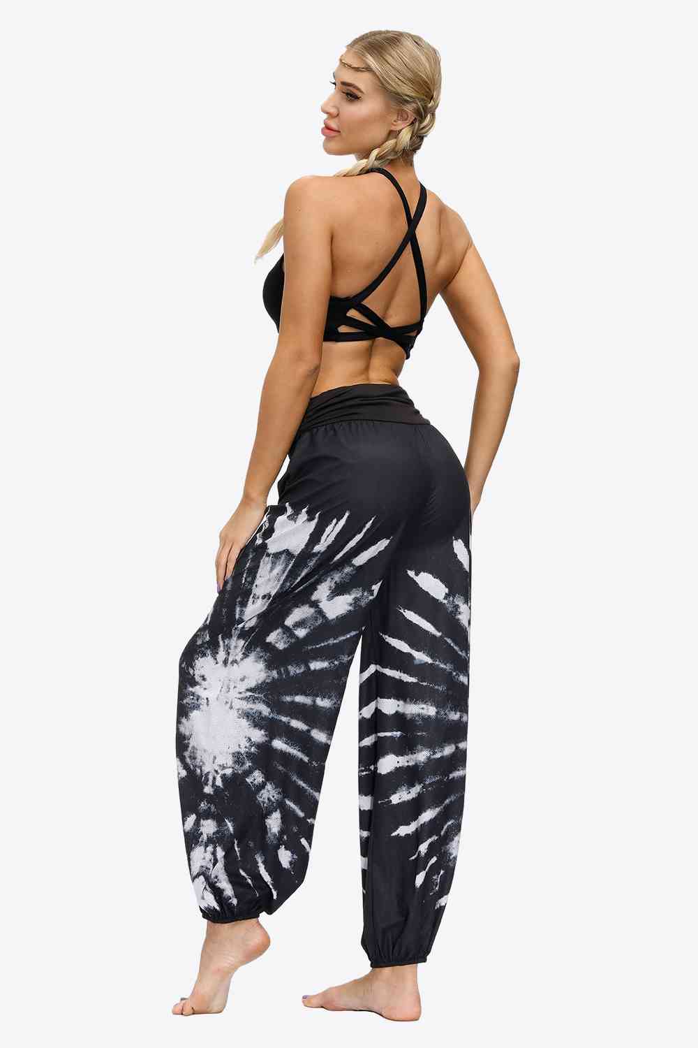 Exotic Style Printed Ruched Pants Ti Amo I love you