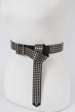 Load image into Gallery viewer, Extra Long Convertible Studded Belt Ti Amo I love you
