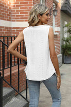 Load image into Gallery viewer, Eyelet Square Neck Tank Ti Amo I love you
