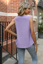 Load image into Gallery viewer, Eyelet Square Neck Tank Ti Amo I love you
