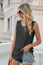 Load image into Gallery viewer, Eyelet V-Neck Tank Ti Amo I love you
