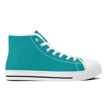 Load image into Gallery viewer, Ti Amo I love you - Exclusive Brand  - Persian Green - High-Top Canvas Shoes  - White Soles
