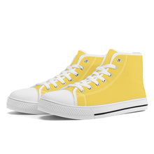 Load image into Gallery viewer, Ti Amo I love you - Exclusive Brand -  Mustard Yellow - High-Top Canvas Shoes - White Soles
