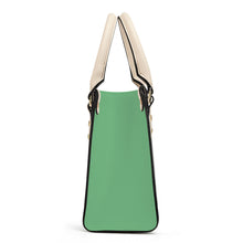 Load image into Gallery viewer, Ti Amo I love you - Exclusive Brand - Soft Green - Luxury Womens PU Tote Bag - Cream Straps
