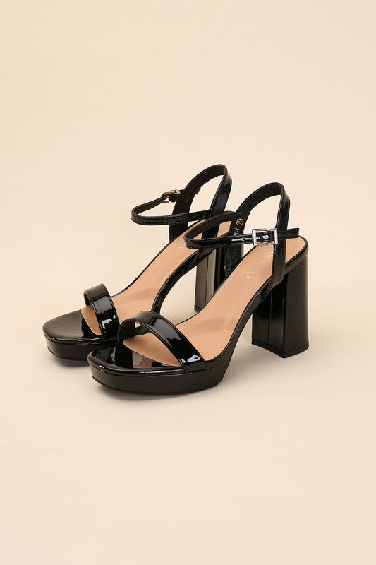 FINN Ankle Strap Heels - Sizes 5-10 Ti Amo I love you