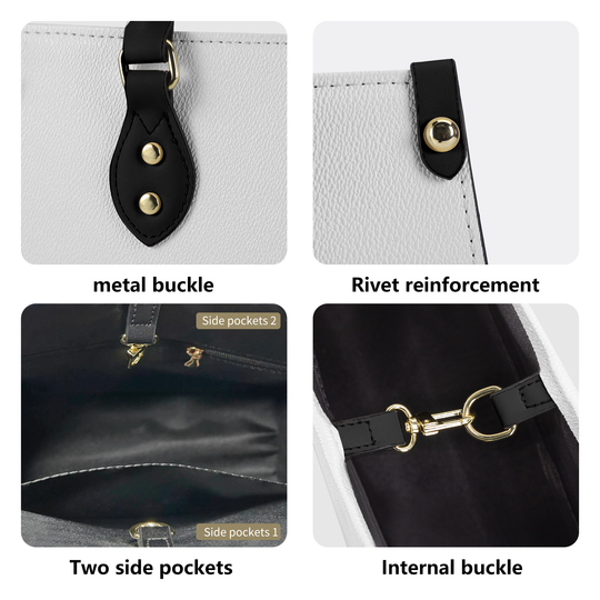 Ti Amo I love you - Exclusive Brand - Regent Grey - Luxury Womens PU Tote Bag - Black Straps