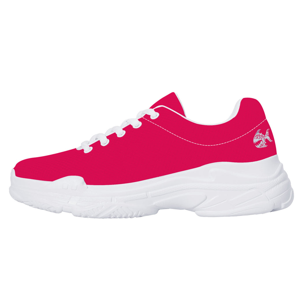 Ti Amo I love you - Exclusive Brand - Bright Hot Pink - Angry Fish - Chunky Sneakers - White Soles