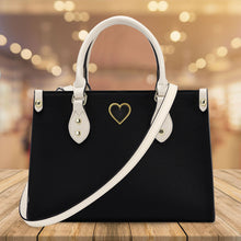 Load image into Gallery viewer, Ti Amo I love you - Exclusive Brand - Night - Luxury Womens PU Tote Bag - Cream Straps
