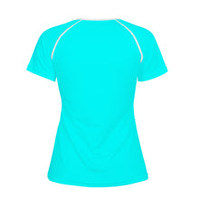 Load image into Gallery viewer, Ti Amo I love you - Exclusive Brand  - Aqua / Cyan - Skeleton Hands with Heart  -Women&#39;s T shirt
