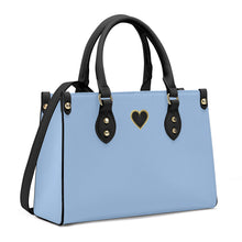 Load image into Gallery viewer, Ti Amo I love you - Exclusive Brand - Pastel Blue - Luxury Womens PU Tote Bag - Black Straps
