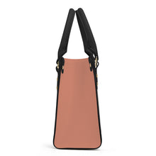 Load image into Gallery viewer, Ti Amo I love you - Exclusive Brand - Pale Copper - Luxury Womens PU Tote Bag - Black Straps
