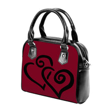 Load image into Gallery viewer, Ti Amo I love you - Exclusive Brand - Paprika - Double Black Heart -  Shoulder Handbag
