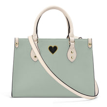 Load image into Gallery viewer, Ti Amo I love you - Exclusive Brand - Green Eyes - Luxury Womens PU Tote Bag - Cream Straps
