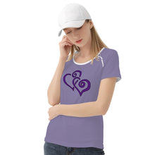 Load image into Gallery viewer, Ti Amo I love you - Exclusive Brand  - Kimberly - Double Purple Heart -  Women&#39;s T shirt
