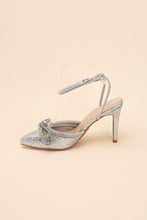 Load image into Gallery viewer, FREYA - Black or Silver -  Double Bow Heel Ti Amo I love you
