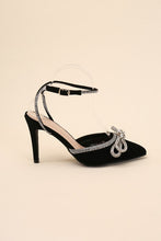 Load image into Gallery viewer, FREYA - Black or Silver -  Double Bow Heel Ti Amo I love you
