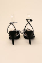 Load image into Gallery viewer, FREYA - Black or Silver -  Double Bow Heel Ti Amo I love you
