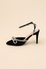 Load image into Gallery viewer, FREYA - Black or Silver -  Double Bow Heel Ti Amo I love you
