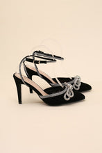 Load image into Gallery viewer, FREYA - Black or Silver -  Double Bow Heel Ti Amo I love you
