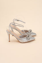 Load image into Gallery viewer, FREYA - Black or Silver -  Double Bow Heel Ti Amo I love you
