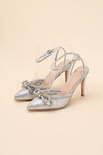 Load image into Gallery viewer, FREYA - Black or Silver -  Double Bow Heel Ti Amo I love you
