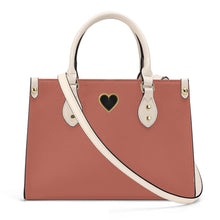 Load image into Gallery viewer, Ti Amo I love you - Exclusive Brand - OK Coral - Luxury Women PU Tote Bag - Cream Straps
