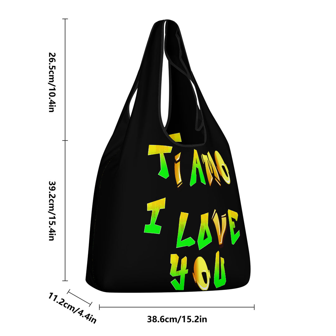 Ti Amo I love you - Exclusive Brand - Hip Hop Lettering - 3 Pcs Grocery Bags
