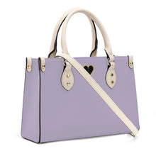 Load image into Gallery viewer, Ti Amo I love you - Exclusive Brand - Orchid Petal - Luxury Womens PU Tote Bag - Cream Straps
