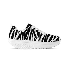 Load image into Gallery viewer, Ti Amo I love you - Exclusive Brand - Zebra - Black &amp; White - Zebra - Women&#39;s Mesh Heightening Shaking Shoe
