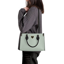 Load image into Gallery viewer, Ti Amo I love you - Exclusive Brand - Green Eyes - Luxury Womens PU Tote Bag - Black Straps
