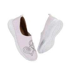 Load image into Gallery viewer, Ti Amo I love you - Exclusive Brand - Prim - Double White Heart - Women&#39;s Casual Slip On Shoe
