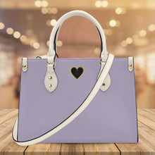 Load image into Gallery viewer, Ti Amo I love you - Exclusive Brand - Orchid Petal - Luxury Womens PU Tote Bag - Cream Straps
