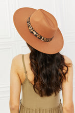 Load image into Gallery viewer, Fame In The Wild Leopard Detail Fedora Hat Ti Amo I love you
