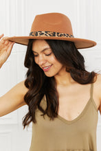 Load image into Gallery viewer, Fame In The Wild Leopard Detail Fedora Hat Ti Amo I love you
