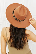 Load image into Gallery viewer, Fame In The Wild Leopard Detail Fedora Hat Ti Amo I love you
