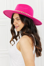 Load image into Gallery viewer, Fame Keep Your Promise Fedora Hat in Pink Ti Amo I love you
