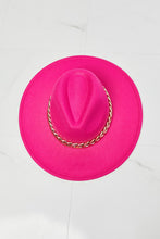 Load image into Gallery viewer, Fame Keep Your Promise Fedora Hat in Pink Ti Amo I love you
