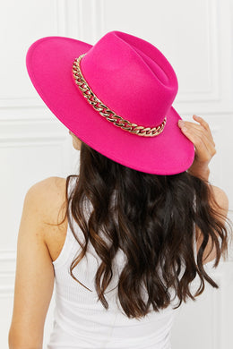 Fame Keep Your Promise Fedora Hat in Pink Ti Amo I love you