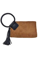 Load image into Gallery viewer, Fashion Cuff Handle Tassel Wristlet Clutch Ti Amo I love you
