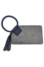 Load image into Gallery viewer, Fashion Cuff Handle Tassel Wristlet Clutch Ti Amo I love you
