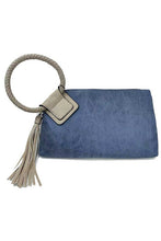 Load image into Gallery viewer, Fashion Cuff Handle Tassel Wristlet Clutch Ti Amo I love you
